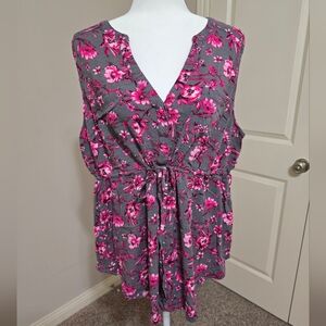 Torrid Emma Babydoll Challis Tunic Top Size 2 (XXL)